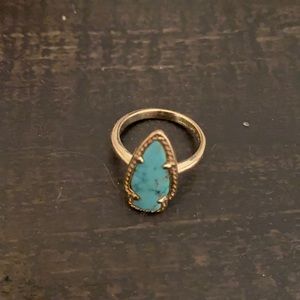 Kendra Scott turquoise arrowhead ring gold size 5